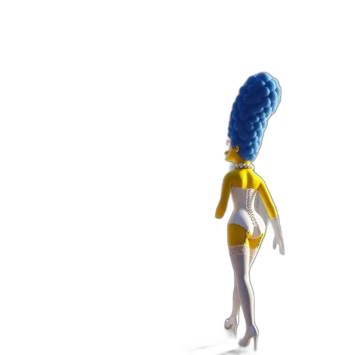 creature, hair, dress, staff transparent PNG cut-out