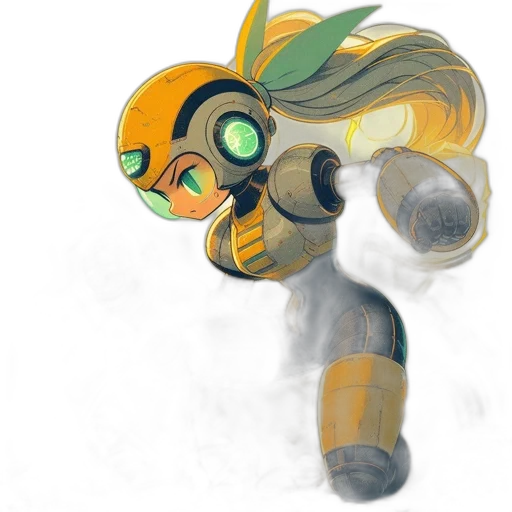 robot, mask, creature, weapon transparent PNG cut-out