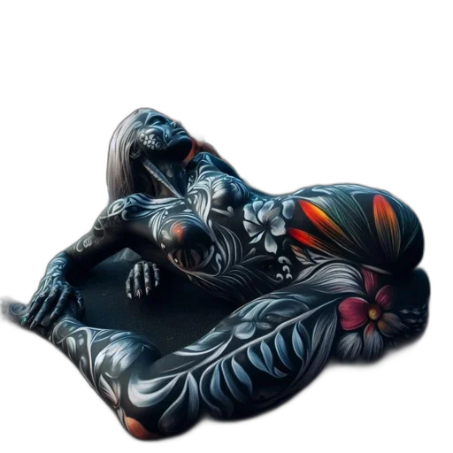 creature, mask, jewelry, fantasy art transparent PNG cut-out