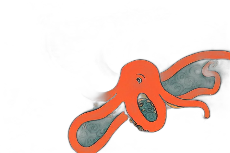 umbrella, mask, staff, creature transparent PNG cut-out