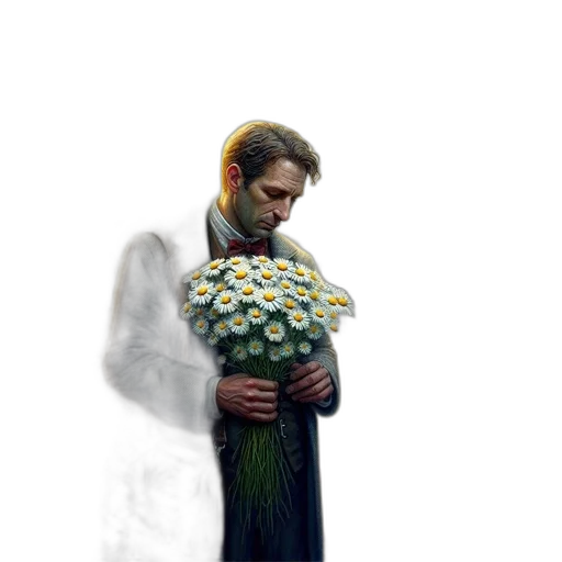 jacket, flower, concept art, pixel art transparent PNG cut-out