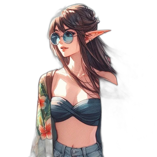 dress, dragon, creature, staff transparent PNG cut-out