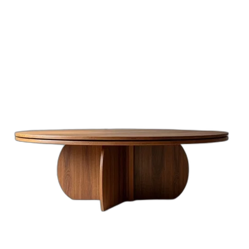 furniture, 3d render, earth tones, round transparent PNG cut-out