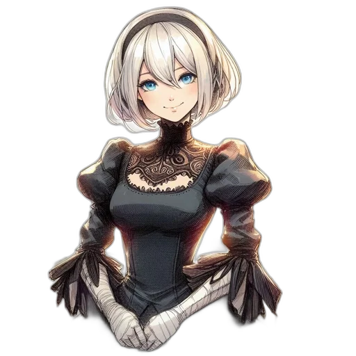 dress, staff, robot, weapon transparent PNG cut-out