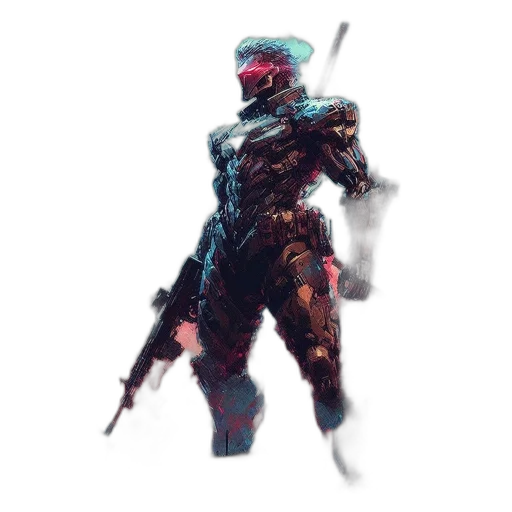 robot, weapon, sword, creature transparent PNG cut-out