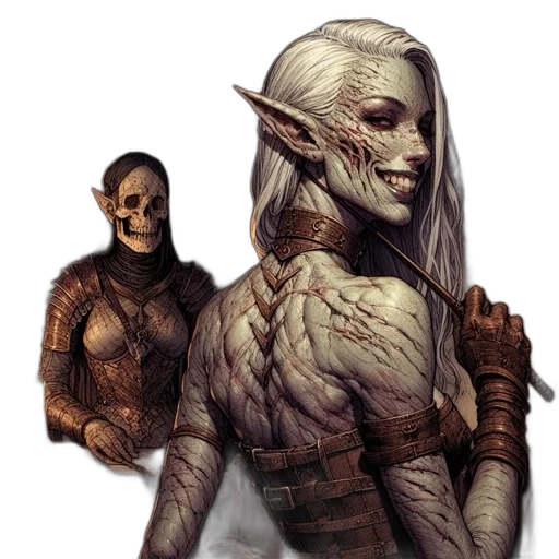 face, creature, mask, staff transparent PNG cut-out