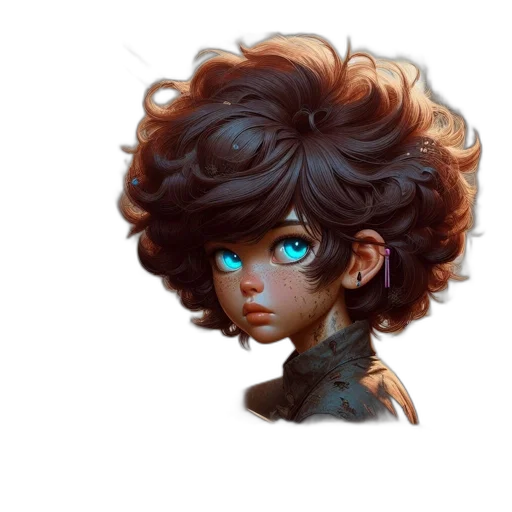 hair, face, concept art, fantasy art transparent PNG cut-out