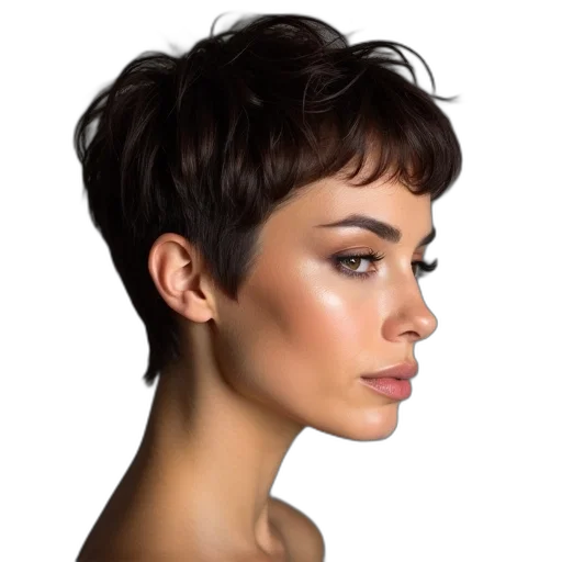hair, face, crown, photorealistic transparent PNG cut-out