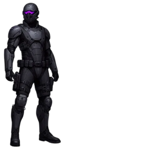 robot, concept art, 3d render, cyberpunk transparent PNG cut-out