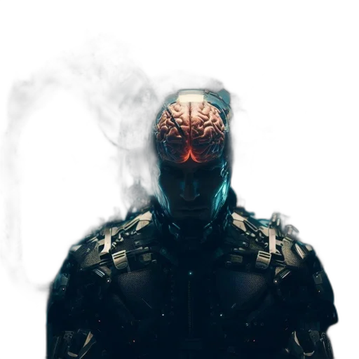 mask, robot, face, jacket transparent PNG cut-out