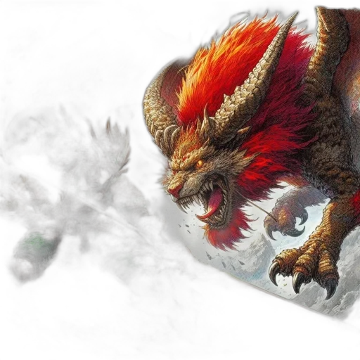 dragon, creature, animal, staff transparent PNG cut-out