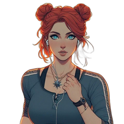 jewelry, staff, face, jacket transparent PNG cut-out