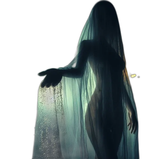 dress, creature, hair, mask transparent PNG cut-out