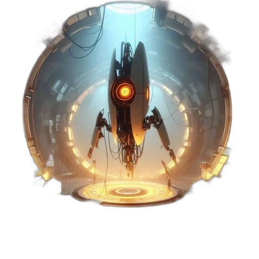 robot, weapon, creature, staff transparent PNG cut-out