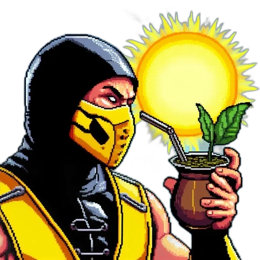 comic book art, pixel art, concept art, pixelated transparent PNG cut-out