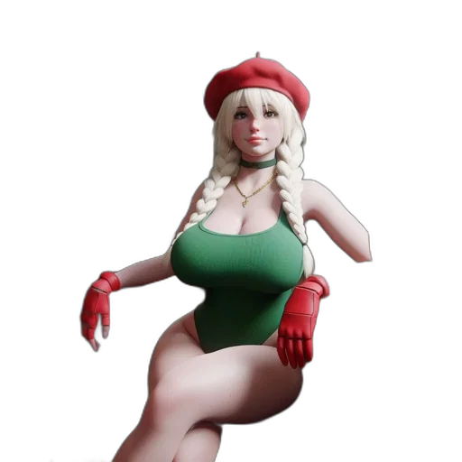 dress, hat, robot, 3d render transparent PNG cut-out