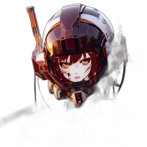 robot, mask, weapon, crown transparent PNG cut-out
