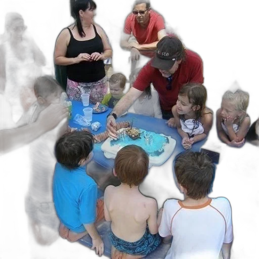 underwater, group, children, gather transparent PNG cut-out