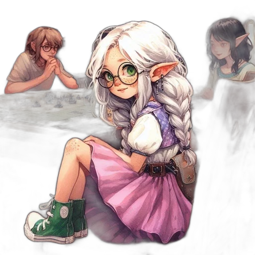 concept art, watercolor, fantasy art, pixel art transparent PNG cut-out