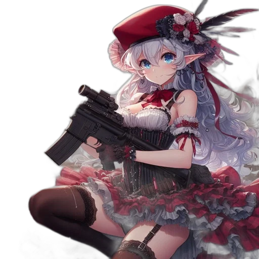 weapon, dress, staff, animal transparent PNG cut-out