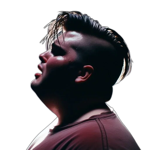 jacket, face, hair, photorealistic transparent PNG cut-out
