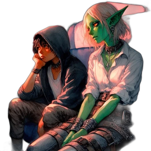 concept art, fantasy art, comic book art, pixel art transparent PNG cut-out