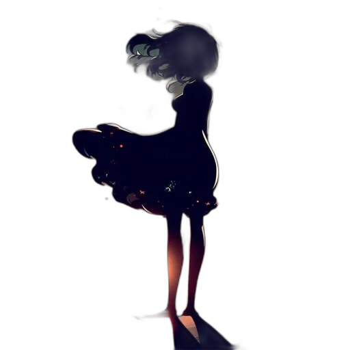 dress, crown, hair, staff transparent PNG cut-out