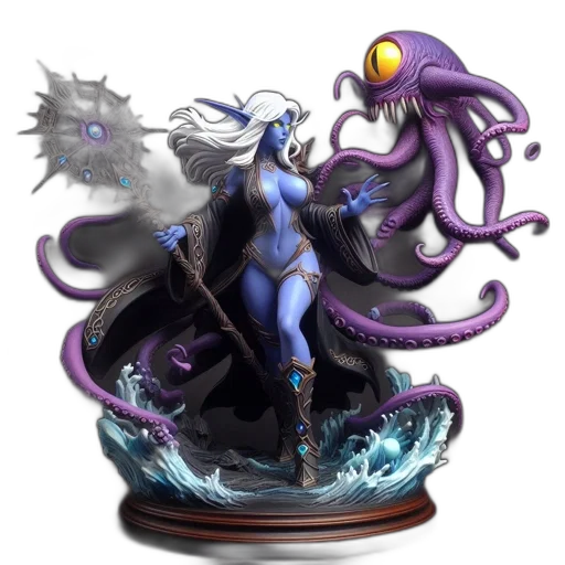 concept art, fantasy art, underwater, armored transparent PNG cut-out