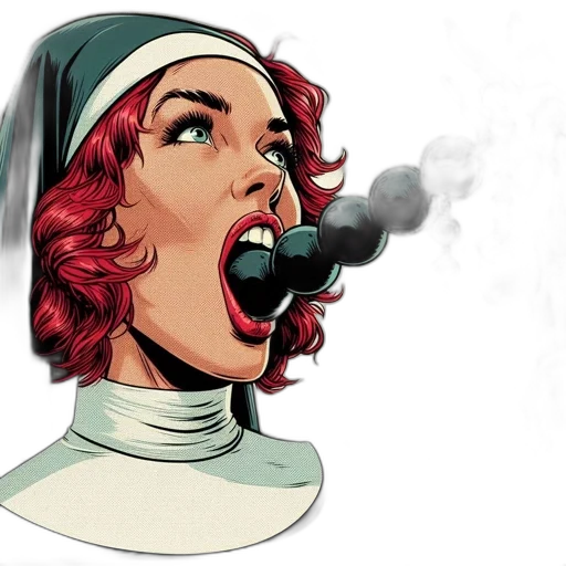 comic book art, concept art, woman, red transparent PNG cut-out