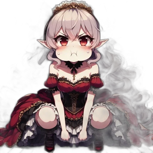 dress, face, crown, staff transparent PNG cut-out