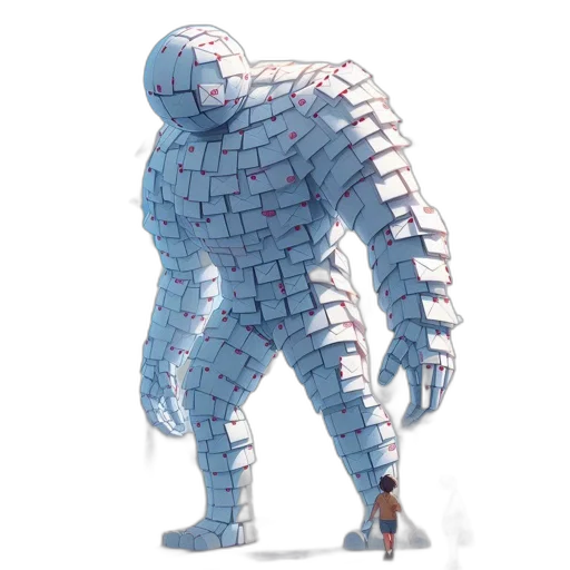 robot, creature, jacket, weapon transparent PNG cut-out