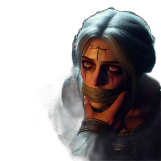 face, mask, staff, weapon transparent PNG cut-out