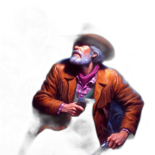jacket, hat, face, staff transparent PNG cut-out