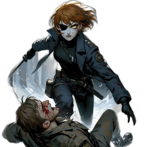 jacket, comic book art, concept art, cyberpunk transparent PNG cut-out