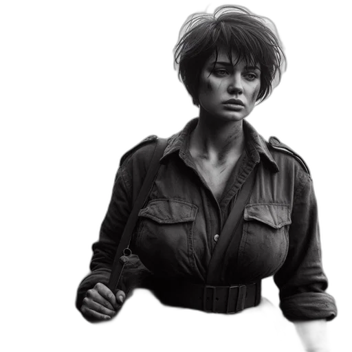 jacket, face, concept art, photorealistic transparent PNG cut-out