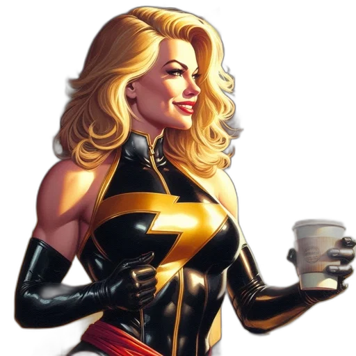 comic book art, concept art, cartoon, blonde-haired transparent PNG cut-out