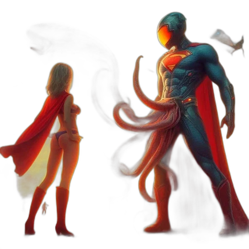 concept art, comic book art, fantasy art, 3d render transparent PNG cut-out