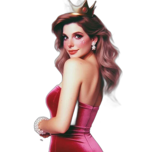crown, dress, jewelry, photorealistic transparent PNG cut-out