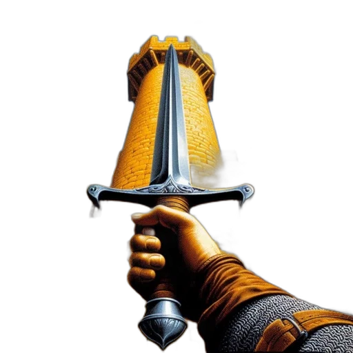 sword, weapon, staff, crown transparent PNG cut-out