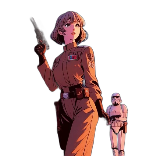 staff, weapon, jacket, concept art transparent PNG cut-out