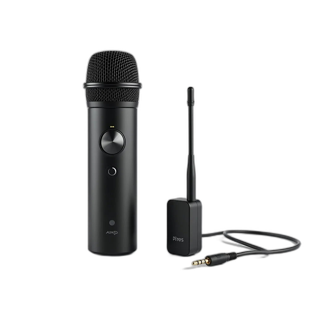 staff, black, wireless, microphone transparent PNG cut-out