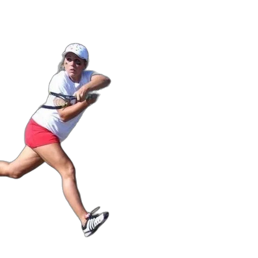woman, red, shorts, white transparent PNG cut-out