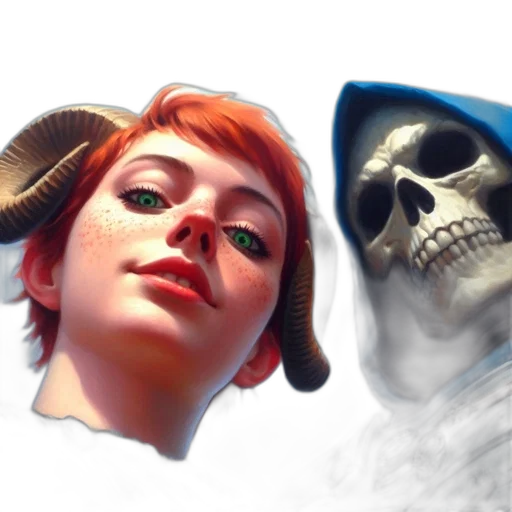 face, mask, concept art, photorealistic transparent PNG cut-out