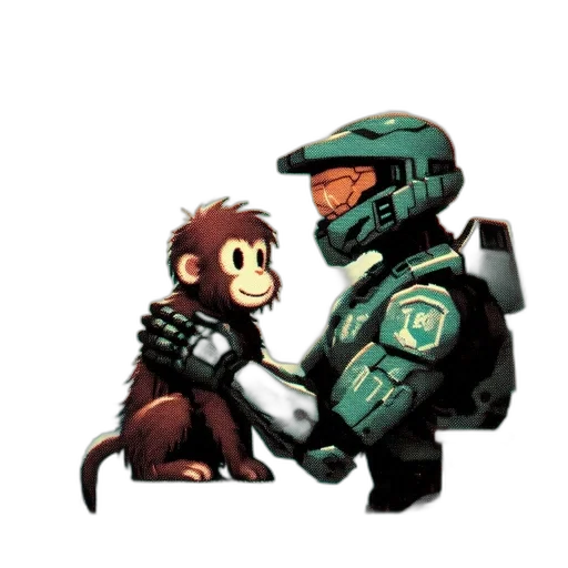 robot, pixel art, concept art, comic book art transparent PNG cut-out