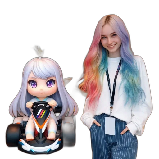 robot, hair, car, jacket transparent PNG cut-out