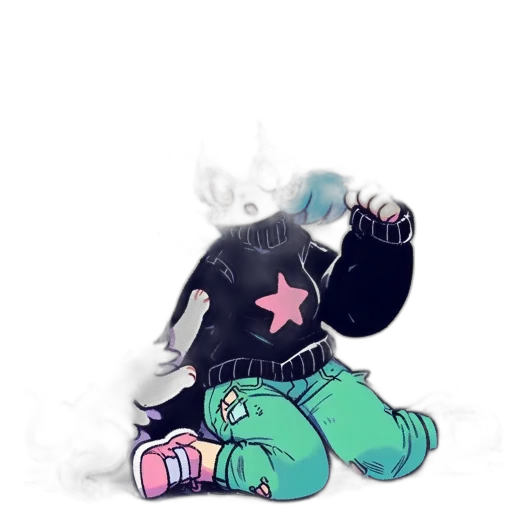 jacket, staff, creature, weapon transparent PNG cut-out
