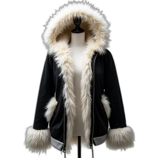 jacket, black, white, hoodie transparent PNG cut-out