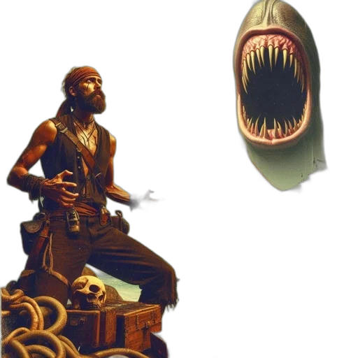 creature, mask, jewelry, weapon transparent PNG cut-out