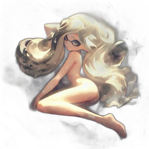 hair, dress, mask, creature transparent PNG cut-out