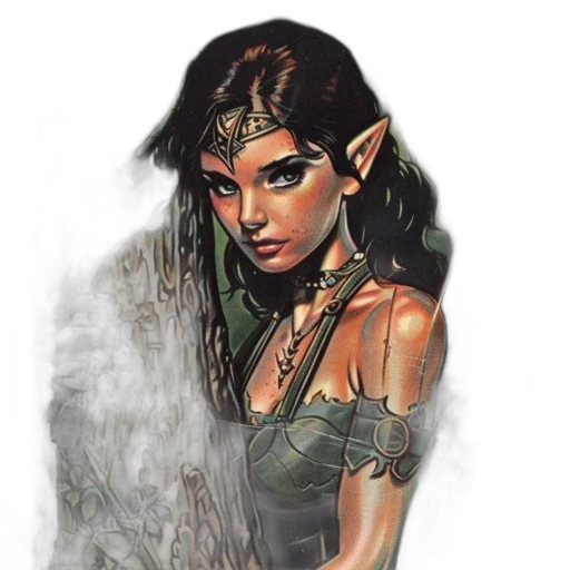 fantasy art, concept art, comic book art, pixel art transparent PNG cut-out
